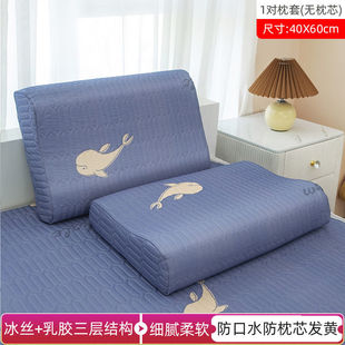 Anti-Slobber Three-Layer Latex Pillowcase 40X60 Pair of Skin-Friendly Anti-Head Oil Kidsren's 30X50 Four-Season Factory Pillowcase