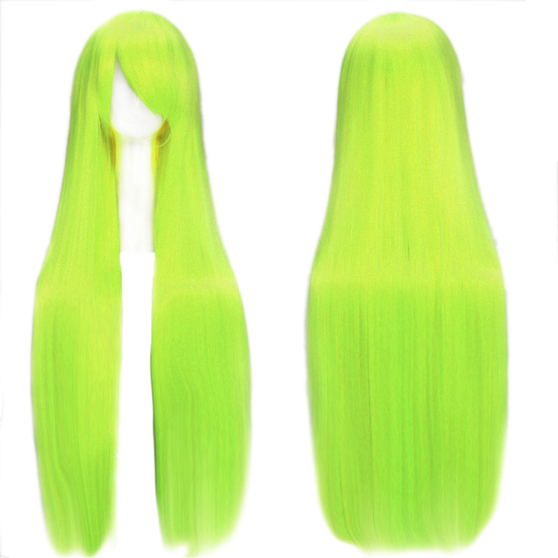 Cos peluca universal 100cm color Pelo Largo recto cos anime Comercio exterior Venta caliente alta temperatura de seda anime peluca