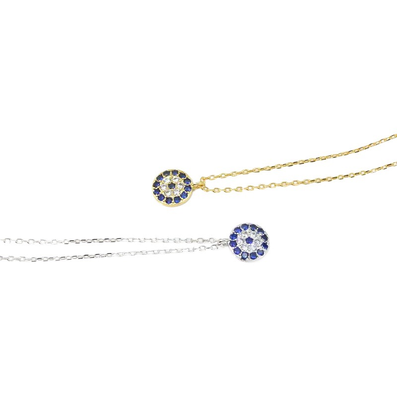 Nuevo estilo coreano simple del ojo diablo de las mujeres collar clavícula cobre plateado platino diamante ZIRCON joyería traje