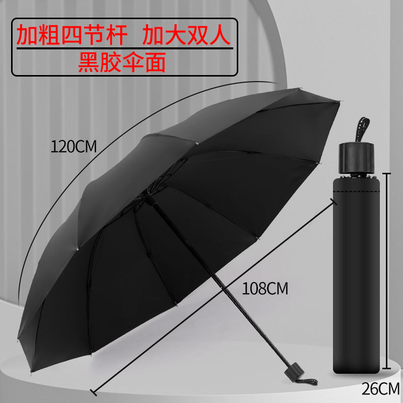 雨伞超大3-5人加大加厚加固抗风暴雨折叠手动双人超大号晴雨伞|undefined