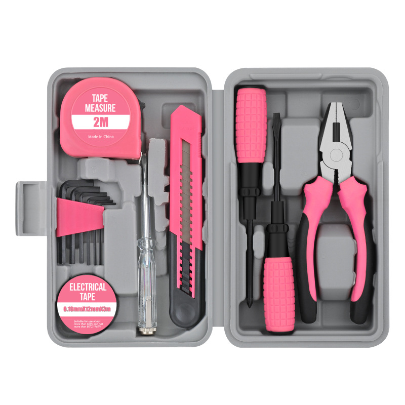 13 조각 가정용 도구 세트 다기능 하드웨어 도구 상자