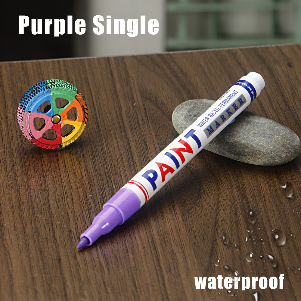 Pluma de pintura transfronteriza impermeable no se desvanece marca de secado rápido para neumáticos de automóviles muebles de estala de pintura de reparación