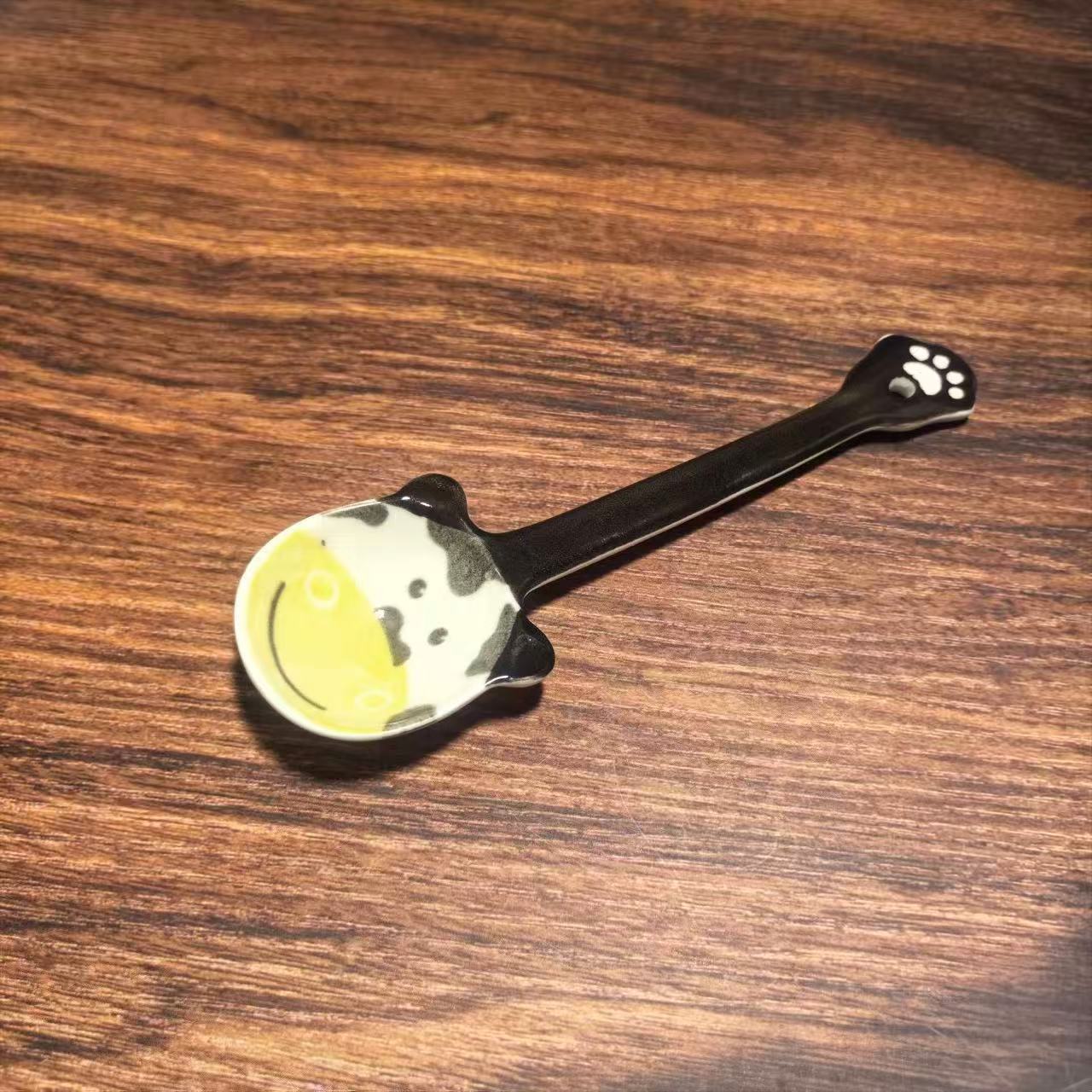 Cucharas de dibujos animados cucharas de cerámica cucharas caseras cucharas de bebés cucharas de comida cucharas de niños dulces lindos