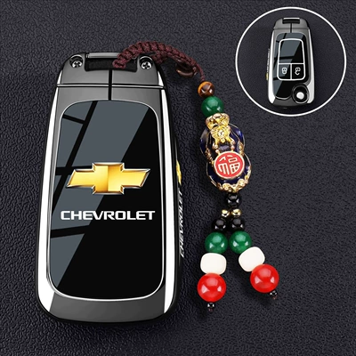 Static Rod/Key Bag Cover Old Model Malibu Chevrolet - type-a-2-button-gun-black-pixiu-rope