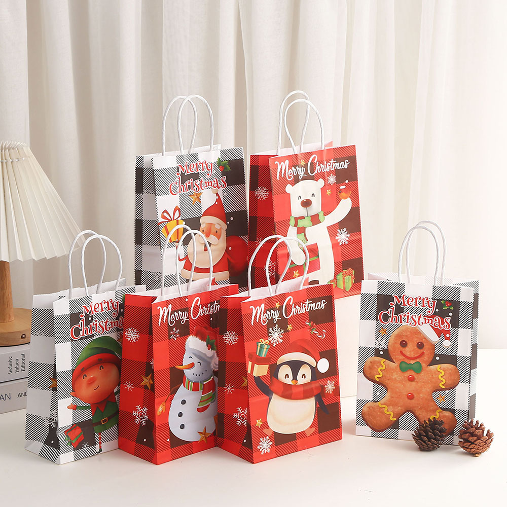22g Weight Christmas Nordic Style Santa Claus Gingerbread Snowman Party Festival Gift Wrapping Supplies Gift Bags