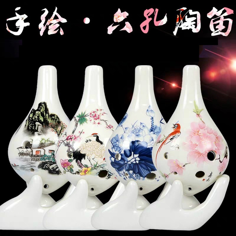 演奏6孔陶笛批发六孔熏烧学生专业乐器景区工艺品景区热卖