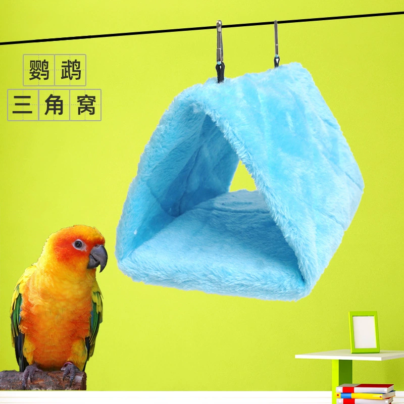 Фланелетный попугай подвесное гнездо брат Ba Ge зимнее Птичье гнездо хомяк медовая сумка теплое хлопковое гнездо треугольное гнездо оптом