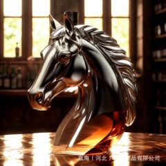 新商品の馬の頭のウイスキーの酒の瓶の高ホウ素のシリコンのガラスの酒の瓶のアイデアの12生肖の酒の瓶