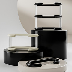 透明化妝品置物架梳妝檯護膚品香水收納整理盒化妝檯桌面口紅架子