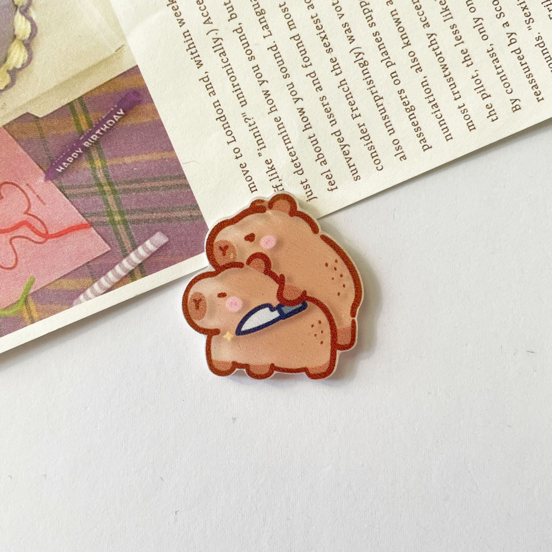 2 capybara 2.7cm * 2.7cm (싱글)
