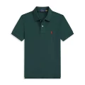 Dark Green with Red Logo