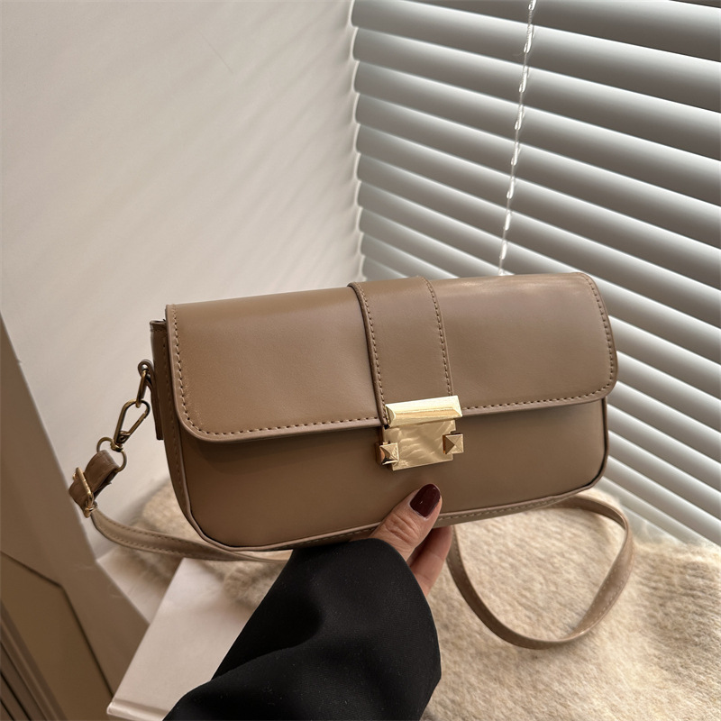 Bolso cuadrado de moda texturas retro bolso 2025 primavera nueva bolsa de mujer bolso literario bolso de hombro bolso de brazo