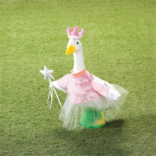 Cross-Border New Princess Goose Costume Lawn Goose Statue Fairy Princess Costume Interesting Courtyard Porch Goose Decoration