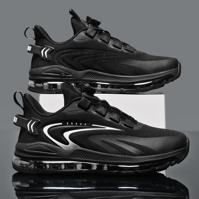 Zapatos de examen físico botón giratorio de verano zapatos deportivos para hombres estudiantes adolescentes zapatos de malla antiodor zapatos de carrera antideslizantes