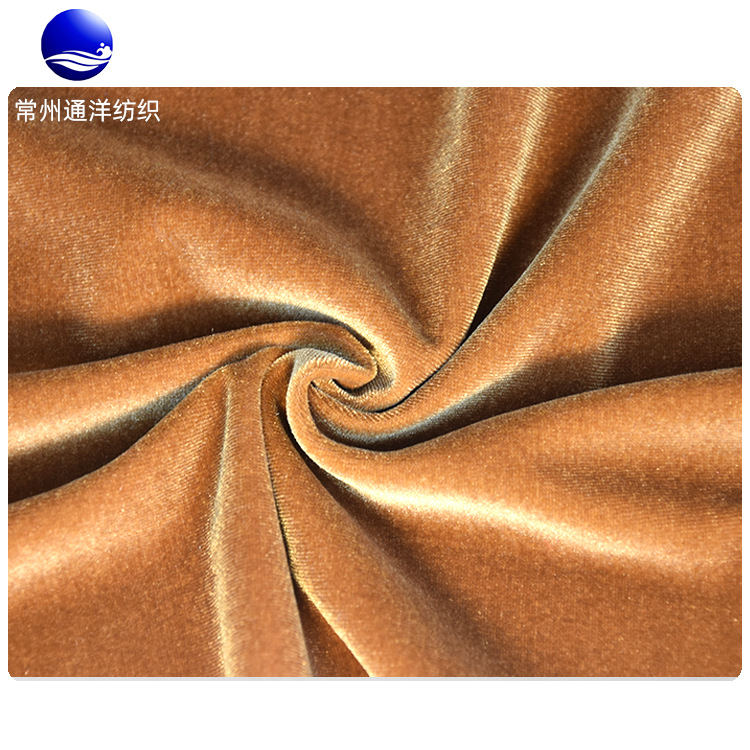 厂家供应抗静电韩国绒布料梭织弹力经编的丝绒面料用于时装裤子