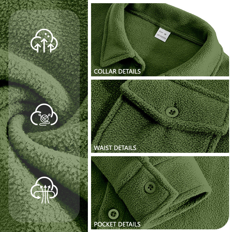 26 European And American Cross-border Heavyweight Men's Clothing, Fleece-lined Workwear, Long-sleeved Outdoor_voghion.com