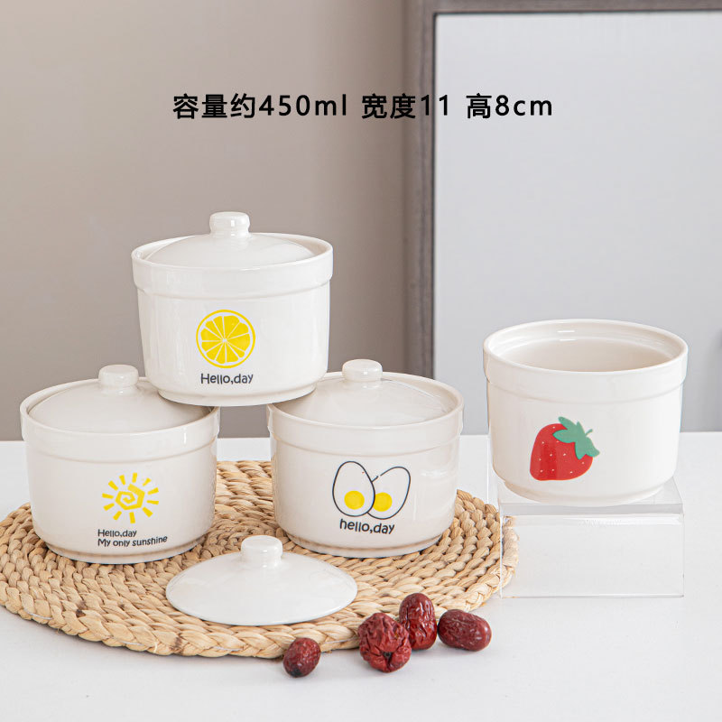 Taza de estofado de olla de barro guisada recta en agua, olla de estofado de una persona, olla de sopa con tapa, shaxian snack, nido de pájaro, olla de sopa hirviendo de cerámica