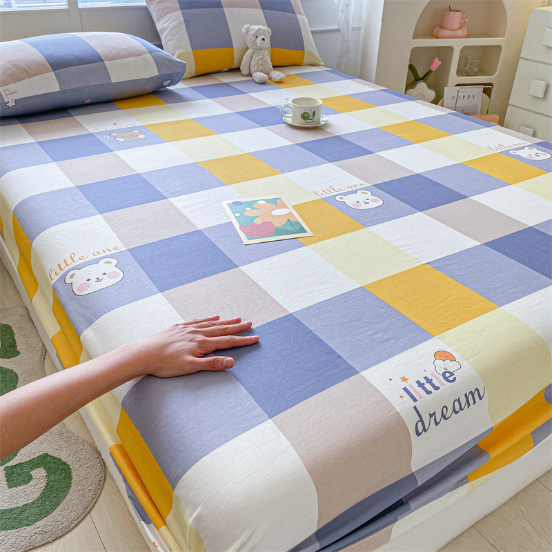 Pequeña sábana de algodón fresco, funda de algodón de verano de una sola pieza, funda protectora de colchón nuevo 2025, cubierta antideslizante, cubierta antipolvo