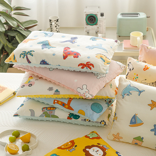 Pure cotton children's pillow Doudou soothing pillow core cotton cartoon baby pillow case kindergarten nap pillow student pillow