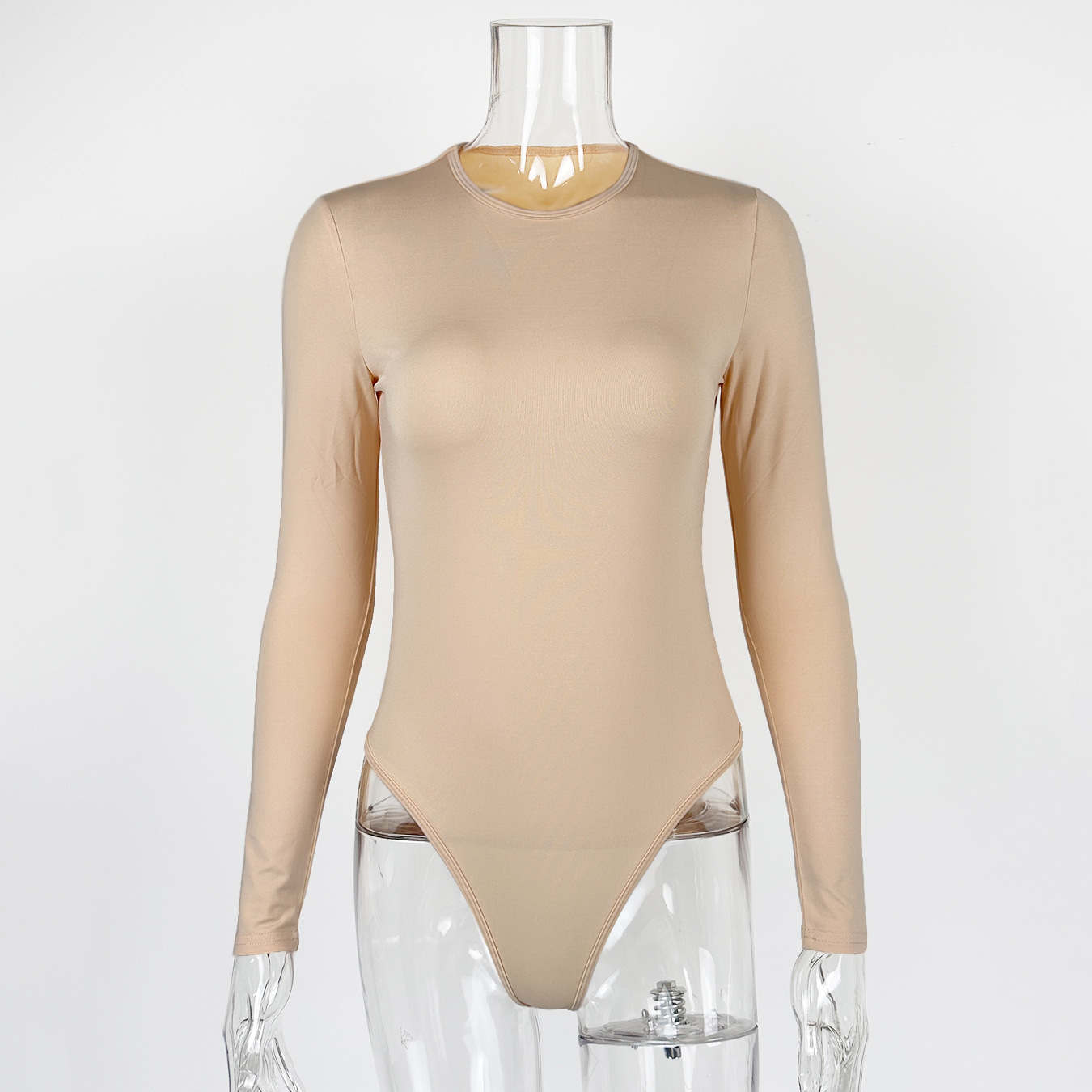 2025 europeo y americano transfronterizo otoño e invierno ropa de mujer Amazon casual blusa de fondo manga larga ajustada bodysuit