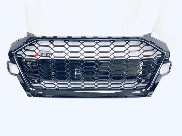 Applicable to 2020-2024 Audi A4 modified RS4 middle net A4 B9.5 upgrade S4 front bar grille honeycomb grid