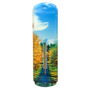 High precision easy to read scale indoor outdoor garden metal glass tube thermometer