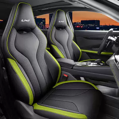 Car Seat Cushion for All | Modelə uyğun (Original) oturacaq örtükləri - black-green-standard-edition-remarks-model-year-rear-half-package