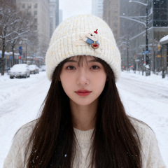 韩版ins卡通小狗帽子女可爱针织帽 秋冬护耳保暖毛线帽户外冷帽男