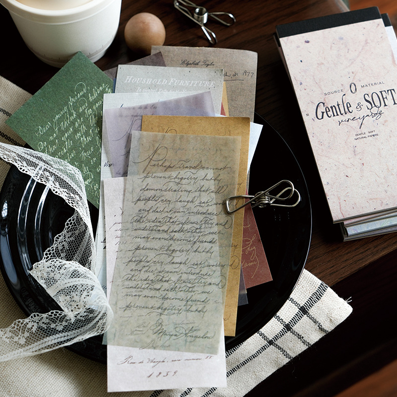 Twilight Material Book, Gentle Monologue Series, Handbook Material, Decorative Collage, Base Stickers, Note Messages, 6 Types