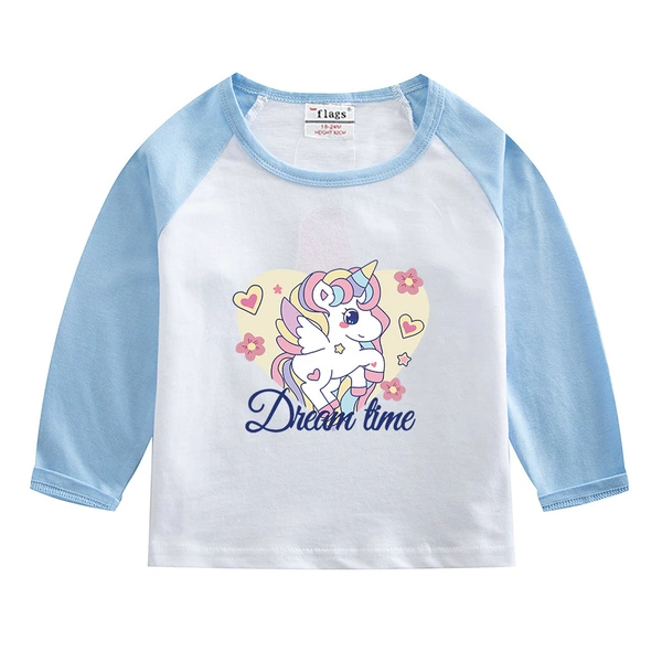 Light Blue Horn Long Sleeve T-Shirt