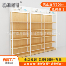 WA 商超便利店常规木制货架铁架木板组合架优质商品展示架
