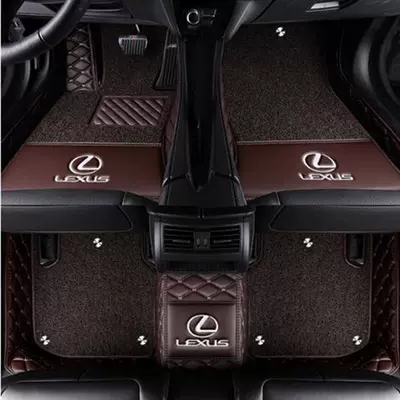Modelə uyğun ayaqaltı – car foot pad NX300h - double-layer-brown-leather-brown-silk-circle