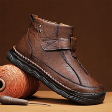 外贸跨境秋冬新款马丁靴男大码复古男士皮靴户外休闲短靴中邦男鞋