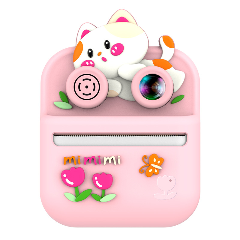 La nueva cámara de impresión S3 Photodex frente y detrás de la cámara dual HD puede grabar video para niños adorable cámara de impresión