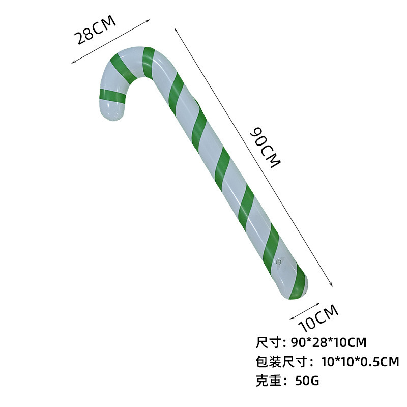 Nuevo producto transfronterizo: Bola navideña inflable para decoración de fiestas, decoración de patios, bastón, diversión al aire libre, ambiente festivo, adorno.
