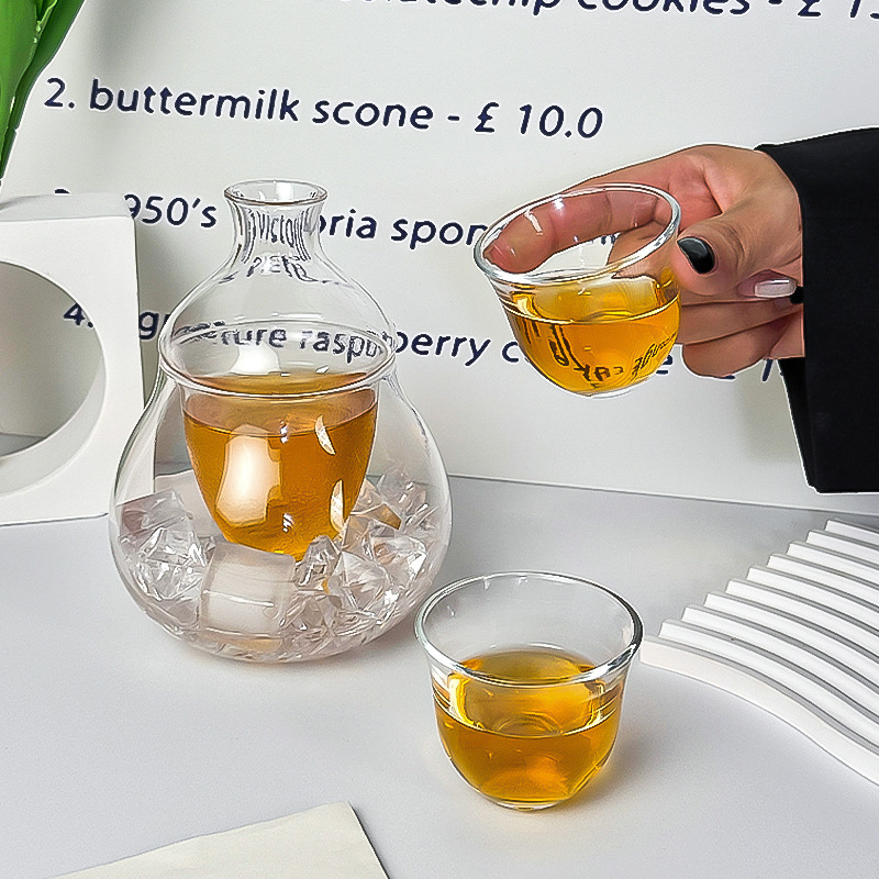 [Whole Piece Wholesale] High-End Ins Transparent Glass Milk Tea Coffee Cup Small Tea Cup Set Creative Cup
