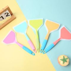 半透明の卵焼き家庭用キッチンスパチュラ器具 2 色広口ノンスティックポットシリコンスパチュラ拡大卵スパチュラ