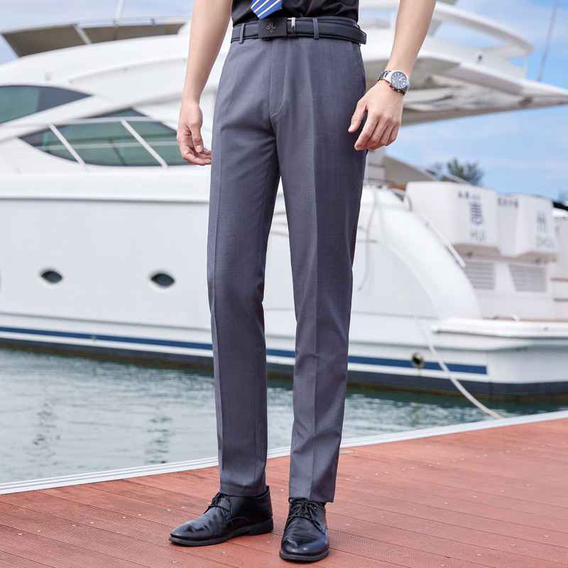 Men's Professional Dress Pants 2023 Spring New Business Formal Trendy Korean Style Slim High-End Light Luxury Casual Suit Pants