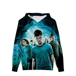 Harry Potter vests cross-border supply of European and American digital printing 3D hooded velvet clothes a generation of hair jacket