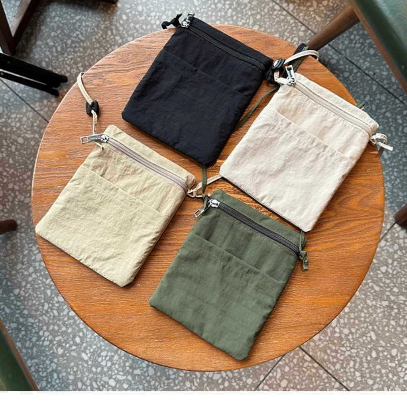 Новая сумка для мобильного телефона, легкая холщовая маленькая сумка в стиле нормкор, кошелек через плечо для монет, мужская сумка для мобильного телефона