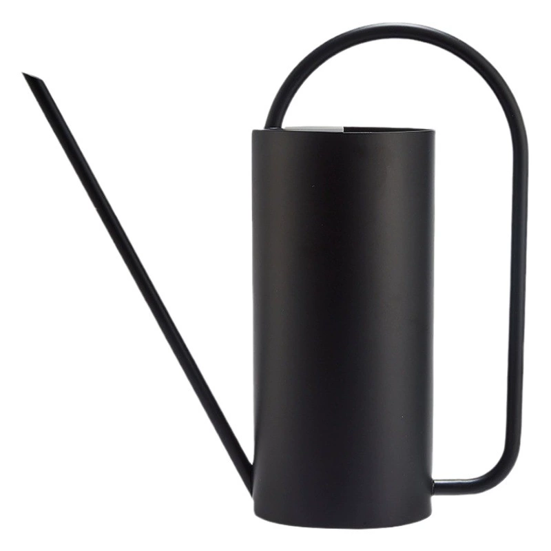 Лейка из нержавеющей стали, горшок для полива растений, садовая металлическая черная бытовая лейка с длинным носиком, инструмент для полива цветов.