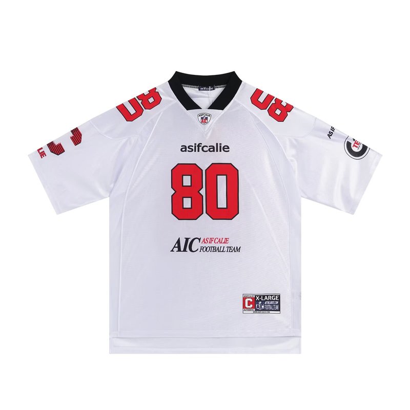 韓国 asifcalie ニッチアメリカンレトロプリントルーズ半袖ジャージ Tシャツストリートスポーツカジュアル Tシャツ|undefined