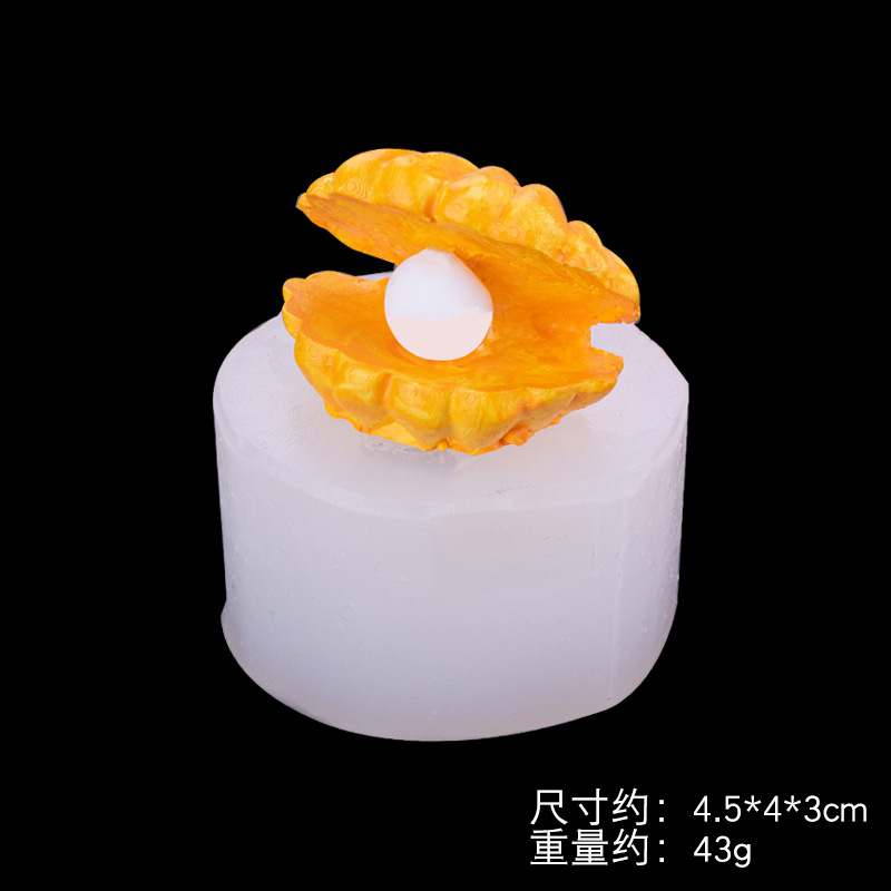 Concha de mejillón perla silicona molde creativo Mesa epoxi jabón hecho a mano aromaterapia