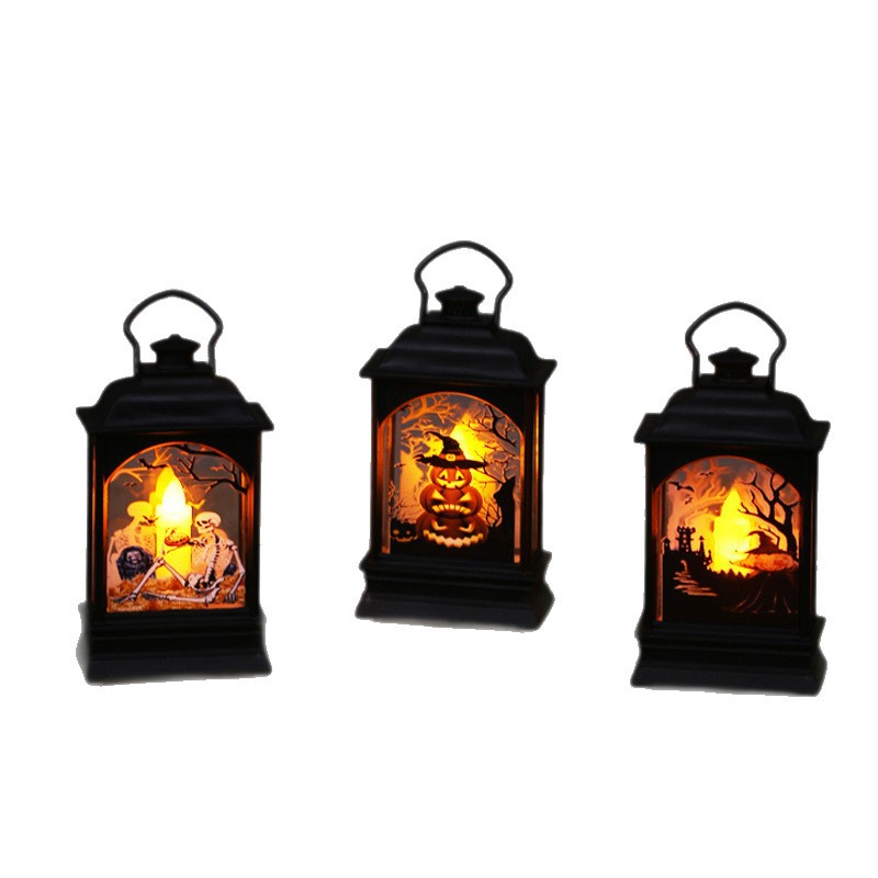 Decoraciones de Halloween Decoración de luz de viento Luz de vela electrónica LED Bar de Halloween Atmósfera de terror Accesorios de vestir