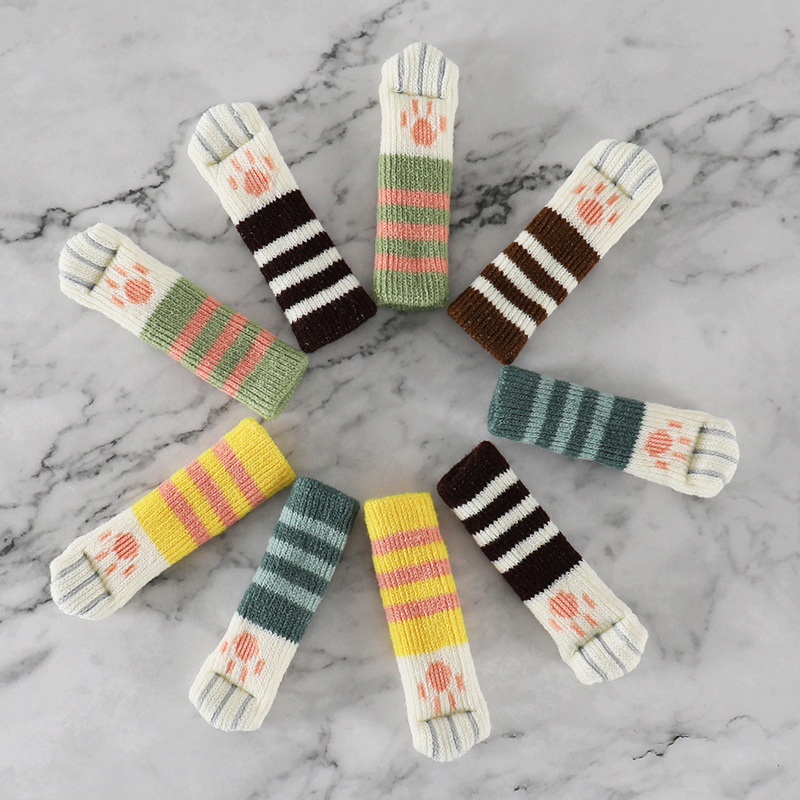 现货批发猫咪椅子脚套静音脚垫加厚针织凳子脚套椅子腿保护脚套