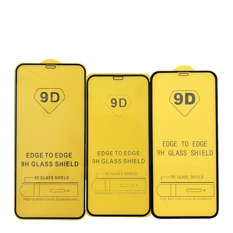 Impresión de seda 9D para iPhone15Promax película templada Apple 16pm película protectora para teléfono móvil 13 pantalla completa HD 12