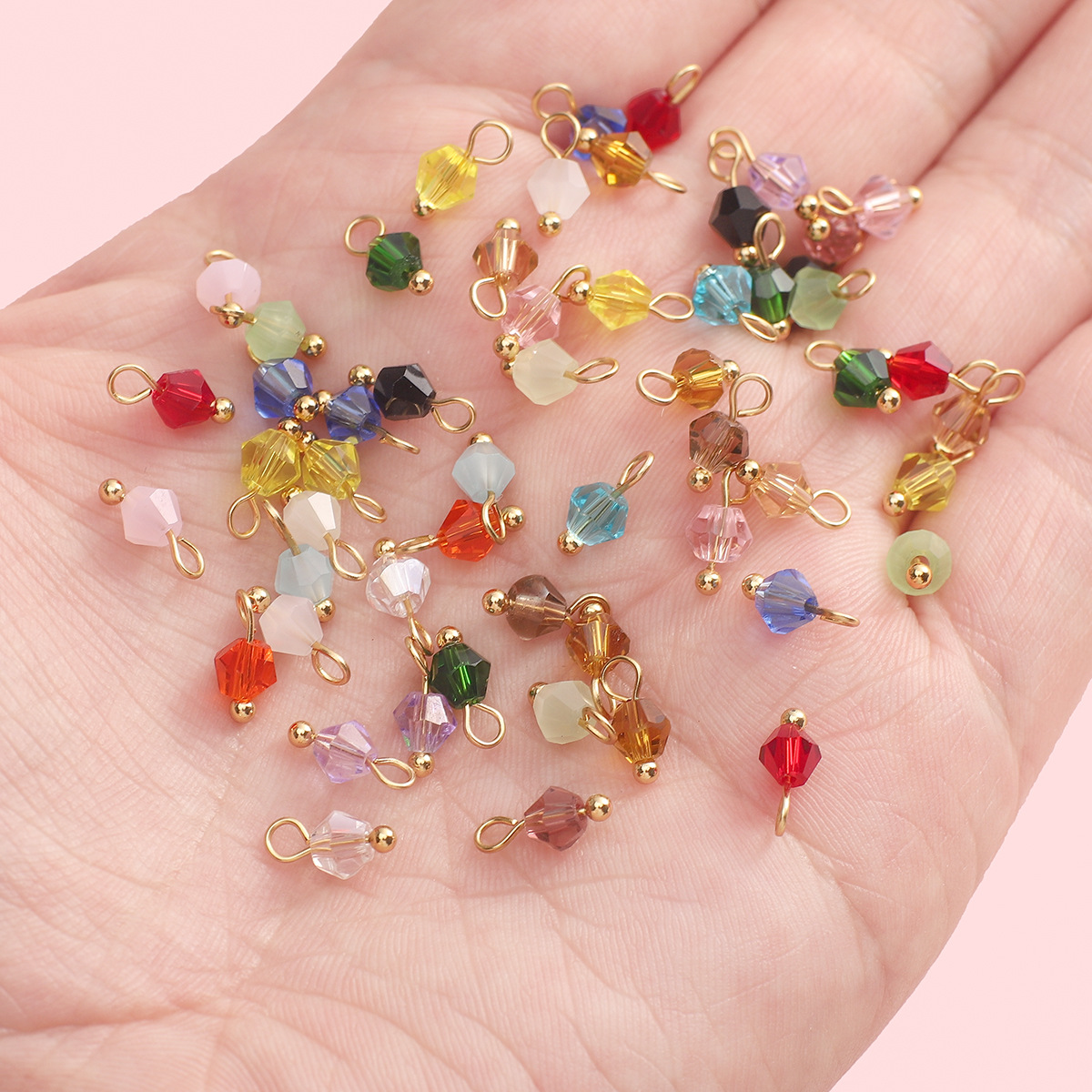 5 PCS/Package Diameter 4mm Glass Round Pendant Beads display picture 5