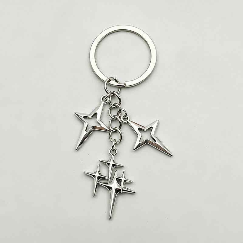 European and American Cross-Border Star Y2K Keychain Bohemian Harajuku Aesthetic Key Ring Bag Pendant Y2K Pendant