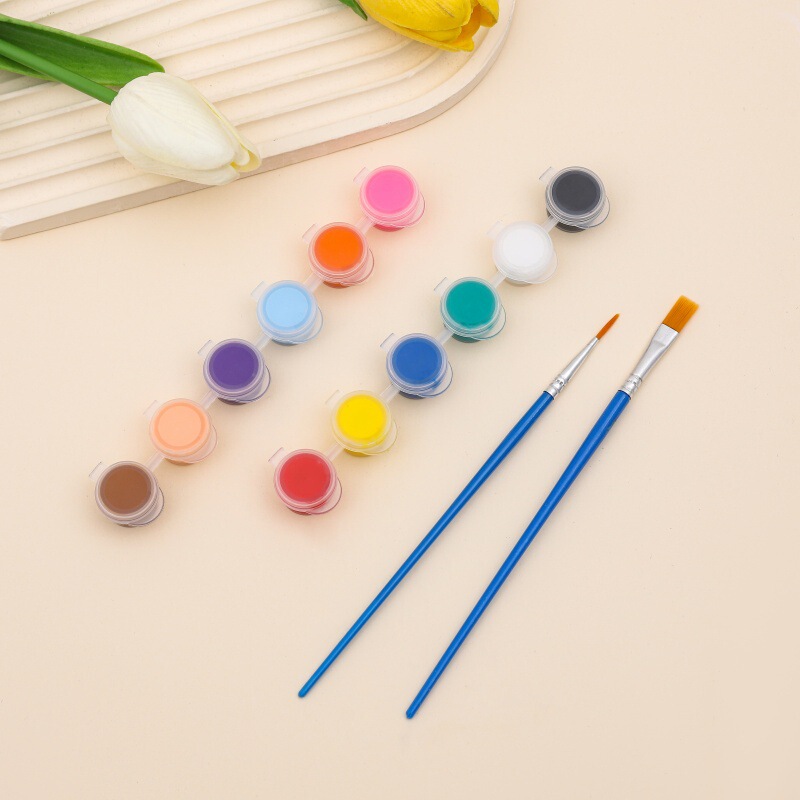 メーカーは子供用アクリルペイント12色6結合学生アート絵画着色石膏人形ペイントストリップを供給しています|undefined
