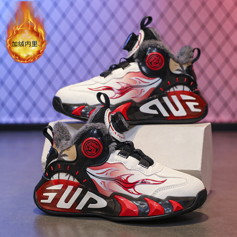 6-12 Zapatos para niños de otoño nuevos zapatos de carreras para niños blancos transpirables zapatos de baloncesto antideslizantes para niños